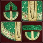 Karveer Nivasini Mahalaxmi Devi Dress | Traditional Ambabai Kolhapur Poshak for Goddess Idol | Kalash Sthapana Margashirsh Navratri Guruvar Vratam Puja Traditional Dress Poshak for Devi Maa (12 Inch) ( करवीर निवासिनी महालक्ष्मी देवी ड्रेस - कोल्हापुरी अंबाबाई पोशाख ) - Image 2