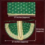 Karveer Nivasini Mahalaxmi Devi Dress | Traditional Ambabai Kolhapur Poshak for Goddess Idol | Kalash Sthapana Margashirsh Navratri Guruvar Vratam Puja Traditional Dress Poshak for Devi Maa (12 Inch) ( करवीर निवासिनी महालक्ष्मी देवी ड्रेस - कोल्हापुरी अंबाबाई पोशाख ) - Image 3