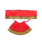 Matarani Devi Dress Poshak | Margashirsh Laxmi Puja Special | Lehenga Patka for Mandir Mata Rani Shringar Poshak | Kalash Sthapana Puja Vastra | Temple Devi Dress Set (12 Inch Poshak) (माताराणी देवी ड्रेस पोशाख । मार्गशीर्ष लक्ष्मी पूजा स्पेशल )