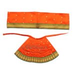 Matarani Devi Lehenga Patka Poshak for Navratri & Margashirsh Puja | Matarani Kalash Sthapana Dress 12 Inch Poshak | Navratri Traditional Lehenga Patka for Pooja & Kalash Sthapana (माताराणी देवी ड्रेस पोशाख नवरात्री आणि मार्गशीर्ष पूजा )