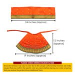 Matarani Devi Lehenga Patka Poshak for Navratri & Margashirsh Puja | Matarani Kalash Sthapana Dress 12 Inch Poshak | Navratri Traditional Lehenga Patka for Pooja & Kalash Sthapana (माताराणी देवी ड्रेस पोशाख नवरात्री आणि मार्गशीर्ष पूजा ) - Image 2