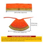Lehenga Patka for Navratri Matarani Puja|Kalash Sthapana Margashirsh Puja | Navratri Traditional Dress Poshak for Puja (12 Inch Poshak ) (माताराणी देवी ड्रेस पोशाख नवरात्री आणि मार्गशीर्ष पूजा ) - Image 10