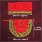 Rajnandani Mahalaxmi Devi Dress | Authentic Kolhapuri Lakshmi Poshak for Puja & Mandir Kalash Sthapana Poshak for Margashirsh Puja | Traditional Kalash Shringar Dress for Navratri (राजनंदिनी महालक्ष्मी देवी ड्रेस - कोल्हापुरी लक्ष्मी पोशाख ) - Image 3