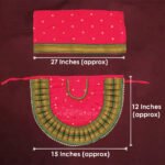 Rajnandani Kolhapuri Kalash Pooja Saree Matarani Dress for Mahalakshmi Chunri Patka/Lehengha Patka Dress for Devi /Poshak for Devi Margashirsh Puja Items(12 inch poshak) (राजनंदिनी कोल्हापुरी कलश पूजा साडी माताराणी ड्रेस / पोशाख ) - Image 3