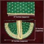 Karveer Nivasini Mahalaxmi Devi Poshak (Set of 4) | Kolhapur Lakshmi Mata Dress for Temple & Home Puja | Traditional Silk Saree Vastra for Goddess Idol & Photo Frame Decoration (12 Inch Poshak) ( करवीर निवासिनी महालक्ष्मी देवी पोशाख - कोल्हापुरी लक्ष्मी माता ड्रेस ) - Image 2