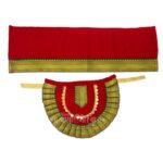 Kolhapuri Mahalaxmi Dress Vastra/Poshak | Kalash Sthapana Margashirsh Puja | Traditional Dress Poshak for Devi Maa Lakshmi for Puja (Red) 6 inch Poshak (कोल्हापुरी महालक्ष्मी ड्रेस वस्त्र । पोशाख )
