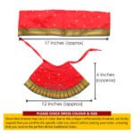 Margashish Devi Dress Poshak | Handcrafted Goddess Lehenga Dupatta Set for Lakshmi Puja, Margashirsha Guruvar & Navratri | Traditional Devi Idol Outfit for Home Temple & Daily Worship (6 Inch Poshak) (मार्गशीर्ष देवी ड्रेस वस्त्र । पोशाख ) - Image 2