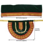 Kolhapuri Mahalaxmi Dress Vastra/Poshak | Kalash Sthapana Margashirsh Puja | Traditional Dress Poshak for Devi Maa Lakshmi for Puja (Green ) (6 Inch Poshak) (कोल्हापुरी महालक्ष्मी ड्रेस वस्त्र /पोषाख )