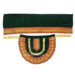 Kolhapuri Mahalaxmi Dress Vastra/Poshak | Kalash Sthapana Margashirsh Puja | Traditional Dress Poshak for Devi Maa Lakshmi for Puja (Green ) (6 Inch Poshak) (कोल्हापुरी महालक्ष्मी ड्रेस वस्त्र / पोशाख । कलश स्थापना मार्गशीर्ष पूजा वस्त्र )