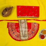 Karveer Nivasini Mahalaxmi Devi Face Poshak – Traditional Goddess Dress for Puja & Temple Decoration | Ambabai Style Poshak for Idol & Kalash (7 Inches Poshak) ( करवीर निवासिनी महालक्ष्मी देवी पोशाख ) - Image 3
