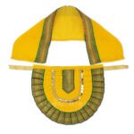 Mahalaxmi Kolhapuri Velvet Traditional Dress for Ghatasthapana Guruvar Vrat Puja Festival Shringar for Kalash Sthapana Puja (Yellow, 7(Height) x 9 (Length) Inch) (7 Inch Poshak ) (महालक्ष्मी कोल्हापुरी वेलवेट ट्रेडिशनल ड्रेस )