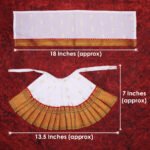Navratri Mata Rani Devi Poshak for Lakshmi, Durga, Saraswati & Radha | Margashirsha Lakshmi Guruwar Pooja Dress | Kalash Sthapana Shringar Vastra (Size: 7Inch Poshak) ( नवरात्री माता राणी देवी पोशाख लक्ष्मी, सरस्वती आणि राधा ) - Image 2
