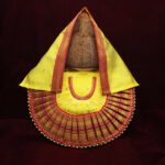 Rajnandani Mahalaxmi Devi Dress | Traditional Goddess Dress Poshak for Lakshmi Durga Ambabai | Temple Style Kolhapur Poshak for Daily Puja & Festivals (7 Inch, Yellow) (राजनंदिनी महालक्ष्मी देवी ड्रेस । ट्रेडिशनल ड्रेस \पोशाख देवी लक्ष्मी दुर्गा अंबाबाई )