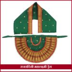Rajnandani Mahalaxmi Devi Dress Poshak | Green Colour Kolhapur Ambabai Style Goddess Vastra | Lakshmi Durga Idol Shringar for Daily Puja & Festivals (7 Inch) (राजनंदिनी महालक्ष्मी देवी ड्रेस पोशाख । हिरवा कलर कोल्हापूर अंबाबाई स्टाईल देवी वस्त्र ) - Image 3
