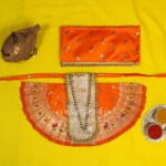 Karveer Nivasini Mahalaxmi Devi Face Poshak – Traditional Goddess Dress for Puja & Temple Decoration | Ambabai Style Poshak for Idol & Kalash (7 Inches Poshak) (करवीर निवासिनी महालक्ष्मी देवी फेस पोशाख - पूजेसाठी आणि मंदिर डेकोरेशन साठी ट्रेडिशनल मध्ये देवीच्या मूर्तीचा ड्रेस ) - Image 10