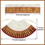Maharani Mahalaxmi Devi Dress | 7 Inch White Poshak for Devi Maa | Traditional Vastra for Kalash Sthapana & Navratri Puja (7 inch Poshak) (महाराणी महालक्ष्मी देवी ड्रेस ) - Image 2