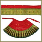 Maharani Mahalaxmi Devi Dress Red | 7 Inch Traditional Poshak for Devi Maa | Handcrafted Yellow Vastra for Navratri, Kalash Sthapana & Varalakshmi Puja (महाराणी महालक्ष्मी देवी ड्रेस लाल )