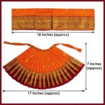 Maharani Devi Dress Royal Devi Poshak Lehanga & Dupatta for Goddess Idol / Kalash Puja Margashish Guruvar Vrat Varalakshmi Puja ( Set Of 4) (7 Inch Poshak) (महाराणी देवी ड्रेस रॉयल देवी पोशाख लेहेंगा दुपट्टा देवीच्या मूर्तीसाठी ) - Image 2