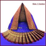 Devi Mata Laxmi Pujan | Kalash Sthapana Margashirsh Puja | Navratri Traditional Dress Poshak Lahanga- 7(Height) x 16(Length) Inches, Dupatta- 18(Length ) Inches Approx (7 Inch Poshak) (देवी माता लक्ष्मी पूजन । कलश स्थापना मार्गशीर्ष पूजा )