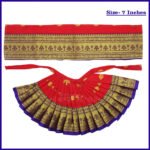 Devi Mata Laxmi Pujan | Kalash Sthapana Margashirsh Puja | Navratri Traditional Dress Poshak Lahanga- 7(Height) x 16(Length) Inches, Dupatta- 18(Length ) Inches Approx (7 Inch Poshak) (देवी माता लक्ष्मी पूजन । कलश स्थापना मार्गशीर्ष पूजा ) - Image 6