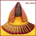 Devi Mata Laxmi Pujan | Kalash Sthapana Margashirsh Puja | Navratri Traditional Dress Poshak Lahanga- 7(Height) x 16(Length) Inches, Dupatta- 18(Length ) Inches Approx (7 Inch Poshak) (देवी माता लक्ष्मी पूजन । कलश स्थापना मार्गशीर्ष पूजा ) - Image 3