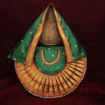 Kolhapuri Devi Rajnandini Poshak with Sacred Ekvira Aai Face | Traditional Rajnandini Dress for Navratri & Margashirsh Puja (9 inch Poshak) ( कोल्हापुरी देवी राजनंदिनी पोशाख