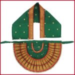 Kolhapuri Devi Rajnandini Poshak with Sacred Ekvira Aai Face | Traditional Rajnandini Dress for Navratri & Margashirsh Puja (9 inch Poshak) ( कोल्हापुरी देवी राजनंदिनी पोशाख - Image 2