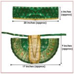 Karveer Nivasini Mahalaxmi Devi Poshak | Kolhapur Lakshmi Mata Dress for Temple & Home Puja | Traditional Silk Saree Vastra for Devi Idol & Photo Frame Decoration (9 Inch Poshak) ( करवीर निवासिनी महालक्ष्मी देवी पोशाख ) - Image 3