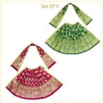 Mata Rani Lehenga Patka Poshak Set देवी वस्त्र, देवी पोशाख,देवीचे कपडेfor Lakshmi Pujan & Kalash Sthapana Decoration (Set Of 2) ( माता राणी लेहेंगा पोशाख - देवी वस्त्र, देवीचे कपडे )
