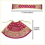 Mata Rani Lehenga Patka Poshak Set देवी वस्त्र, देवी पोशाख,देवीचे कपडेfor Lakshmi Pujan & Kalash Sthapana Decoration (Set Of 2) ( माता राणी लेहेंगा पोशाख - देवी वस्त्र, देवीचे कपडे ) - Image 2
