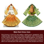 Devi Mata Laxmi Pujan Kalash Sthapana Margashirsh Puja Navratri Traditional देवी वस्त्र, देवी पोशाख,देवीचे कपडेDress Poshak Designer Lehenga Patka (Set OF 6) ( देवी माता लक्ष्मी पूजन कलश स्थापना मार्गशीर्ष पूजा नवरात्री ट्रेडिशनल देवी वस्त्र , देवी पोशाख, देवीचे कपडे ) - Image 3