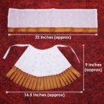 Navaratri Goddess Kalash Women's Silk Saree , Mata Rani Poshak, Maa Laxmi, Durga, Saraswati, Radha Chunri Patka and Lehenga/Ghagra Dress (9 inch Poshak) ( नवरात्री कलश ड्रेस पोशाख ) - Image 4