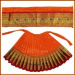 Maharani Devi Dress 9 Inch – Traditional Orange Poshak for Goddess Idol Kalash Sthapana Margashirsha Puja Special | Traditional Devi Maa Lakshmi Dress Poshak for Ghat Sthapana & Festival Pooja | (9 Inch Poshak) (महाराणी देवी ड्रेस ९ इंच - ट्रेडिशनल भगवा पोशाख देवी मूर्तीसाठी कलश स्थापना मार्गशीर्ष पूजा )