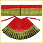 Maharani Devi Dress 9 Inch – Traditional Red Poshak for Mahalaxmi Maa | Kalash Sthapana & Margashirsha Puja Vastra | Red Lehanga Dress for Devi Idol or Ghat Decoration (9 Inch) (महाराणी देवी ड्रेस ९ इंच - ट्रेडीशनल लाल पोशाख महालक्ष्मी माँ - कलश स्थापना आणि मार्गशीर्ष पूजा वस्त्र )