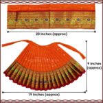 Maharani Devi Dress & Margashirsha Varalaxmi Devi Face | Traditional Mata Poshak for Mahalaxmi / Varalakshmi Pooja | Maharani Style Decorative Poshak for Home Temple & Festivals (Set Of 4) (9 Inch Poshak) (महाराणी देवी ड्रेस आणि मार्गशीर्ष वरलक्ष्मी देवी फेस ।  ट्रेडीशनल माता पोशाख महालक्ष्मी - वरलक्ष्मी पूजा वस्त्र ) - Image 2