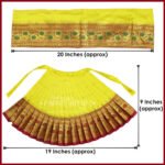Maharani Mahalaxmi Saree Vastra/Poshak | Kalash Sthapana Margashirsh Puja| Traditional Dress Poshak for Devi Maa Lakshmi for Pujas - Size of Lehanga 9(Height) x 19 (Length) Inch (9 Inches Poshak) (महाराणी महालक्ष्मी साडी वस्त्र/पोशाख । कलश स्थापना मार्गशीर्ष पूजा ) - Image 5