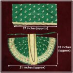 Karveer Nivasini Mahalaxmi Devi Poshak (Set of 4) | Kolhapur Lakshmi Mata Dress for Temple & Home Puja | Traditional Silk Saree Vastra for Goddess Idol & Photo Frame Decoration (12 Inch Poshak) ( करवीर निवासिनी महालक्ष्मी देवी पौषक (4 चा संच) | कोल्हापूर लक्ष्मी माता मंदिर आणि होम पूजेसाठी ड्रेस | देवीच्या मूर्तीसाठी पारंपारिक सिल्क साडी वस्त्र ) - Image 2