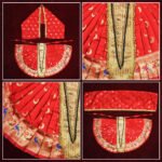 Karveer Nivasini Mahalaxmi Devi Dress – Traditional Kolhapur Ambabai Poshak for Goddess Idol | Puja, Kalash Sthapana, Margashirsh Navratri & Guruvar Vratam Attire for Devi Maa (12 Inch Poshak) ( करवीर निवासिनी महालक्ष्मी देवी पौषक (4 चा संच) | कोल्हापूर लक्ष्मी माता मंदिर आणि होम पूजेसाठी ड्रेस | देवीच्या मूर्तीसाठी पारंपारिक सिल्क साडी वस्त्र ) - Image 3