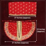 Karveer Nivasini Mahalaxmi Devi Dress – Traditional Kolhapur Ambabai Poshak for Goddess Idol | Puja, Kalash Sthapana, Margashirsh Navratri & Guruvar Vratam Attire for Devi Maa (12 Inch Poshak) ( करवीर निवासिनी महालक्ष्मी देवी पौषक (4 चा संच) | कोल्हापूर लक्ष्मी माता मंदिर आणि होम पूजेसाठी ड्रेस | देवीच्या मूर्तीसाठी पारंपारिक सिल्क साडी वस्त्र ) - Image 2