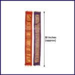 Traditional Golden Ganesh & God Idol Khes/Uparana – Decorative 30-Inch Shela Set Ideal for Home Temple, Pooja Room, Shringar, Rituals, Festivals & Devotional Decoration (पारंपारिक सोनेरी गणेश आणि देव-मूर्तींसाठी 'खेस' किंवा 'उपरणे' – घरच्या देवघरासाठी उपयुक्त ३०-इंच आकाराचा शोभिवंत शेला संच) - Image 2