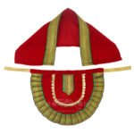 Mahalaxmi Kolhapuri Velvet Traditional Dress for Ghatasthapana Guruvar Vrat Puja Festival Shringar for Kalash Sthapana Puja (7 Inch Poshak) (महालक्ष्मी कोल्हापुरी वेलवेट ट्रेडिशनल ड्रेस घटस्थापना गुरुवार व्रत पूजा )