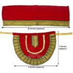 Mahalaxmi Kolhapuri Velvet Traditional Dress for Ghatasthapana Guruvar Vrat Puja Festival Shringar for Kalash Sthapana Puja (7 Inch Poshak) (महालक्ष्मी कोल्हापुरी वेलवेट ट्रेडिशनल ड्रेस घटस्थापना गुरुवार व्रत पूजा ) - Image 2