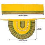 Mahalaxmi Kolhapuri Velvet Traditional Dress for Ghatasthapana Guruvar Vrat Puja Festival Shringar for Kalash Sthapana Puja (Yellow, 7(Height) x 9 (Length) Inch) (7 Inch Poshak ) (महालक्ष्मी कोल्हापुरी वेलवेट ट्रेडिशनल ड्रेस घटस्थापना गुरुवार व्रत पूजा ) - Image 2