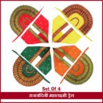 Rajnandani Mahalaxmi Devi Dress Set of 4 | Traditional Devi Poshak for Goddess Lakshmi Durga Ambabai | Temple Style Kolapur Dress for Daily Puja & Festivals (7 inch Poshak) (राजनंदिनी महालक्ष्मी देवी ड्रेस । ट्रेडिशनल देवी लक्ष्मी दुर्गा अंबाबाई पोशाख ) - Image 3