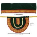 Green Velvet Lehanga Dupatta Poshak for Goddess Idol | Navratri, Margshirsh & Laxmi Puja Decoration  (देवी साठी हिरवा वेलवेट लेहंगा दुपट्टा पोशाख ) - Image 2