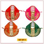 Karveer Nivasini Mahalaxmi Devi Poshak | Kolhapur Lakshmi Mata Dress for Temple & Home Puja | Traditional Saree Vastra for Devi Idol & Photo Frame Decoration (7 Inch Poshak) (करवीर निवासिनी महालक्ष्मी देवी पोशाख । कोल्हापूर लक्ष्मी माता मंदिर आणि होम पूजेसाठी ड्रेस ) - Image 2