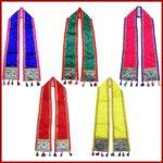 Divine Chunari Patka Shela for Deity Decoration – Perfect for Ganesh, Krishna, Lakshmi & Devi Idols (Set Of 5) 80 Inch (देवता सजावटीसाठी दैवी चुनरी पत्का शेला)