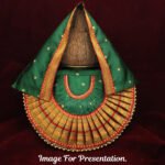 Kolhapuri Devi Rajnandini Poshak with Sacred Ekvira Aai Face | Traditional Rajnandini Dress for Navratri & Margashirsh Puja (9 inch Poshak) ( पवित्र एकवीरा आई चेहऱ्यासह कोल्हापुरी देवी राजनंदिनी पोशाख | नवरात्री आणि मार्गशीर्ष पूजेसाठी पारंपारिक राजनंदिनी ड्रेस) - Image 4