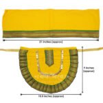 Yellow Velvet Lehanga Dupatta Poshak for Goddess Idol | Navratri & Laxmi Puja Decoration Navratri, Margshirsh (Guruvar), and Laxmi Puja (9 Inch Poshak ) देवीच्या मूर्तीसाठी पिवळा मखमली लेहंगा दुपट्टा पोशाख | नवरात्री आणि लक्ष्मी पूजन सजावट नवरात्री, मार्गशीर्ष (गुरुवार), आणि लक्ष्मी पूजन) - Image 2