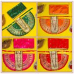 Karveer Nivasini Mahalaxmi Devi Poshak (Set of 4) | Kolhapur Lakshmi Mata Dress for Temple & Home Puja | Traditional Silk Saree Vastra for Goddess Idol & Photo Frame Decoration (9 Inch Poshak) (करवीर निवासिनी महालक्ष्मी देवी पोशाख (4 चा संच) | कोल्हापूर लक्ष्मी माता मंदिर आणि होम पूजेसाठी ड्रेस ) - Image 2